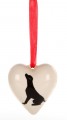 Hanging Heart with  Labrador Handmade for Gallery Signature Collection