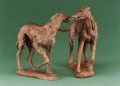 Dancing Dogs Sculpture by Rosemary Cook