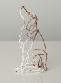 Wire Sculpture of Brown Border Collie by Bridget Baker
