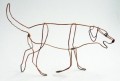 Wire Sculpture of Yellow Labrador by Bridget Baker
