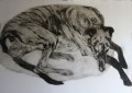 Comfy Bed A Collagraph by Tor Hildyard