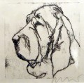   Bloodhound Print by Ian Mason