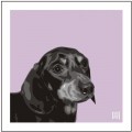 Print of a Dachshund on Lilac by Emily Burrowes