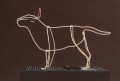 Wire Sculpture of English Bull Terrier by Bridget Baker