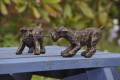 The Great Game a Schnauzer Sculpture by Rosemary Cook