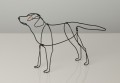 Wire Sculpture of Black Labrador by Bridget Baker